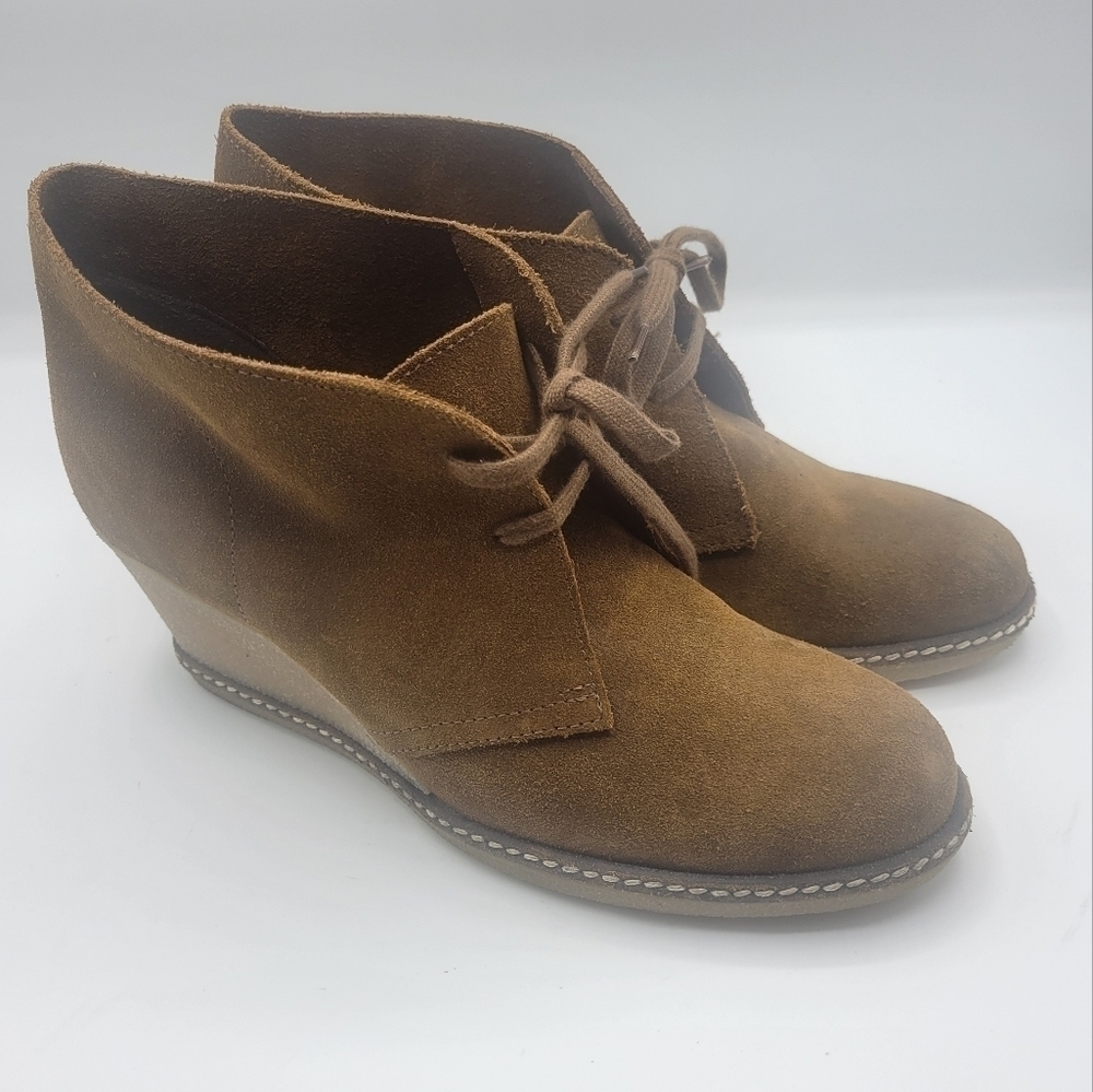 JCREW Booties leather upper and rubber soles size 9